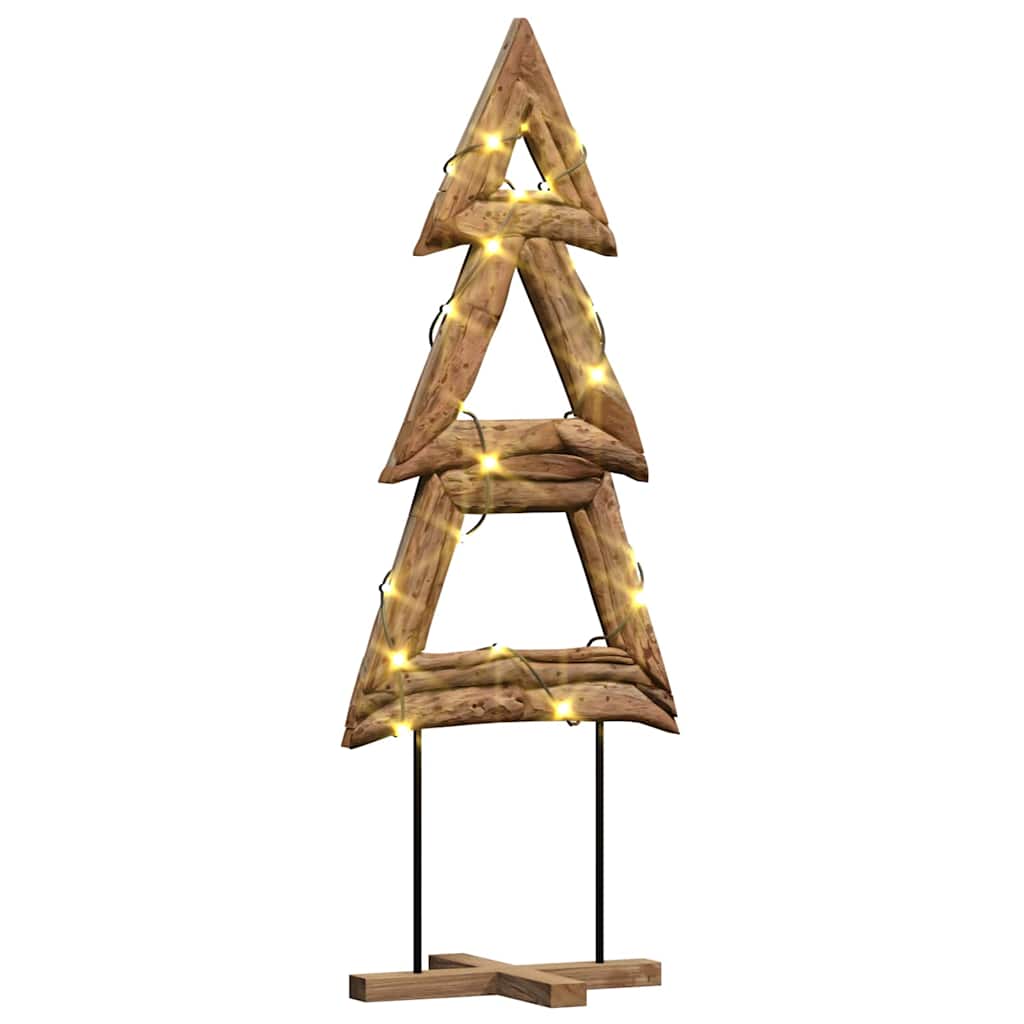 Vidaxx Weihnachtsbaum mit standardmäßigem braunem 90 cm massivem Teakholz