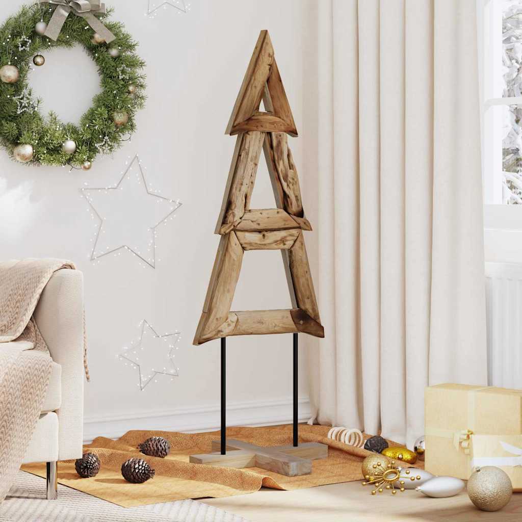 Vidaxx Weihnachtsbaum mit standardmäßigem braunem 120 cm massivem Teakholz