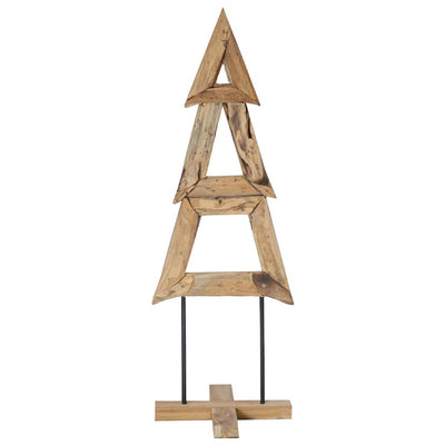 Vidaxx Weihnachtsbaum mit standardmäßigem braunem 120 cm massivem Teakholz
