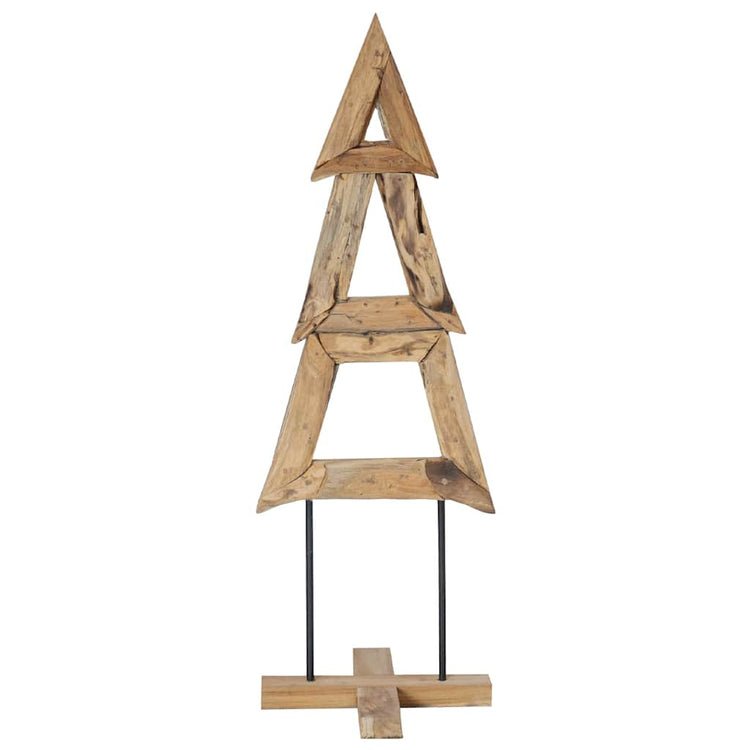 Vidaxx Weihnachtsbaum mit standardmäßigem braunem 120 cm massivem Teakholz