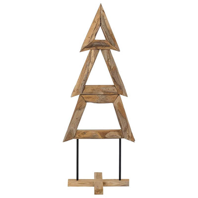 Vidaxx Weihnachtsbaum mit standardmäßigem braunem 149,5 cm massivem Teakholz