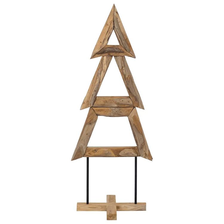 Vidaxx Weihnachtsbaum mit standardmäßigem braunem 149,5 cm massivem Teakholz