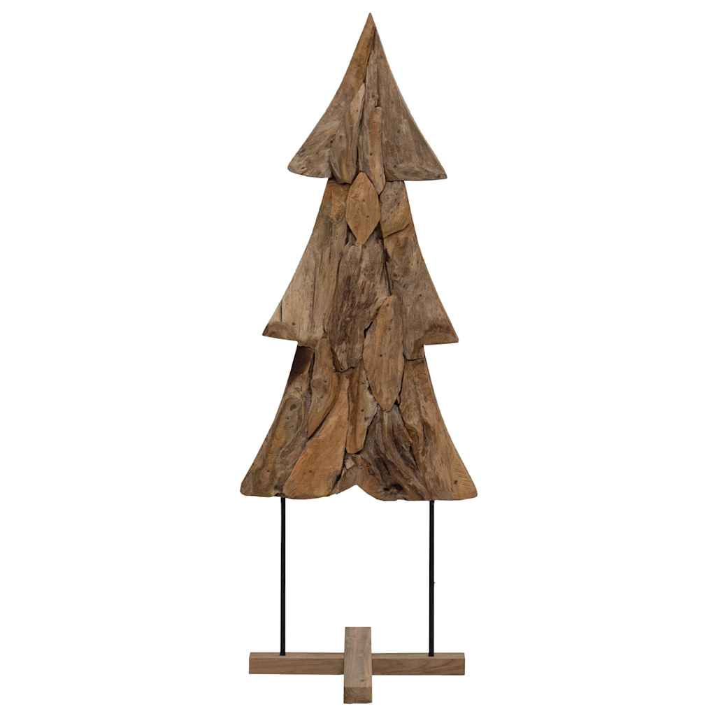 Vidaxx Weihnachtsbaum mit standardmäßigem braunem 90 cm massivem Teakholz