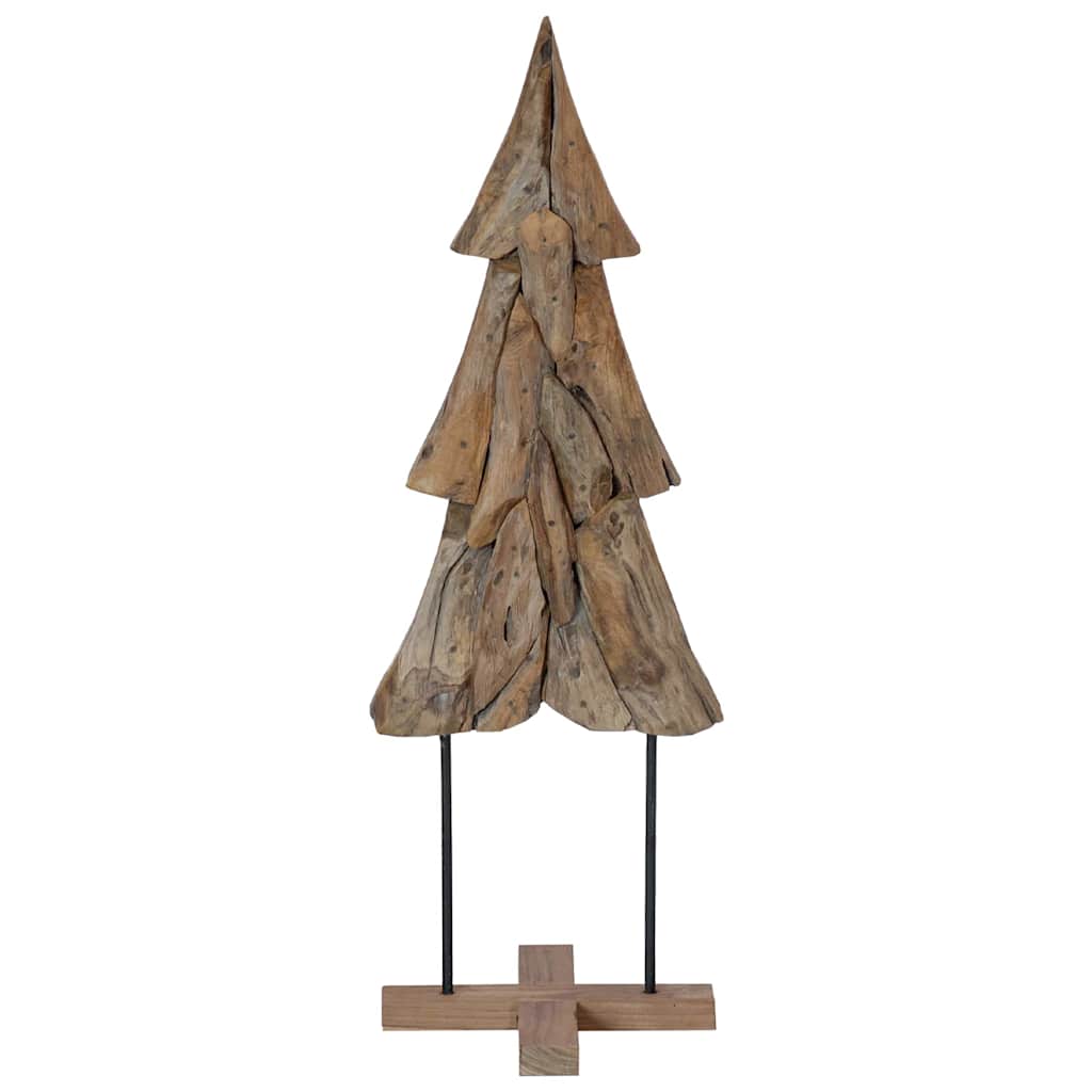 Vidaxx Weihnachtsbaum mit standardmäßigem braunem 121 cm massivem Teakholz