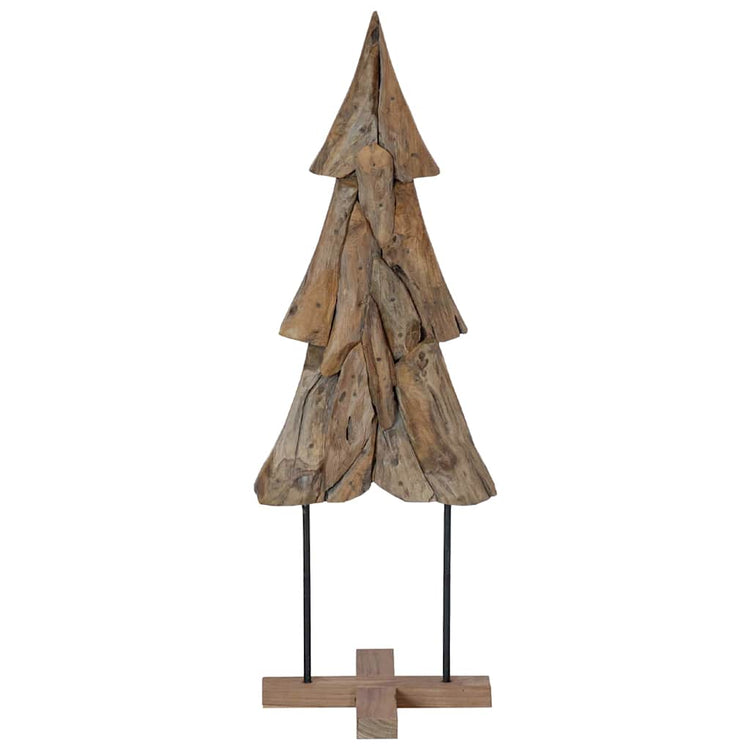 Vidaxx Weihnachtsbaum mit standardmäßigem braunem 121 cm massivem Teakholz