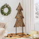 Vidaxx Weihnachtsbaum mit standardmäßigem braunem 151 cm massivem Teakholz