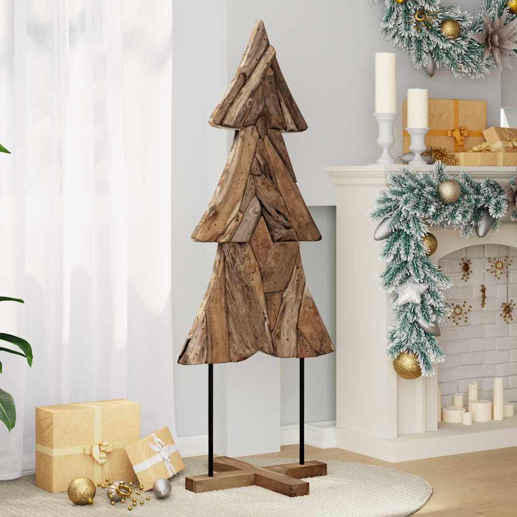 Vidaxx Weihnachtsbaum mit standardmäßigem braunem 151 cm massivem Teakholz