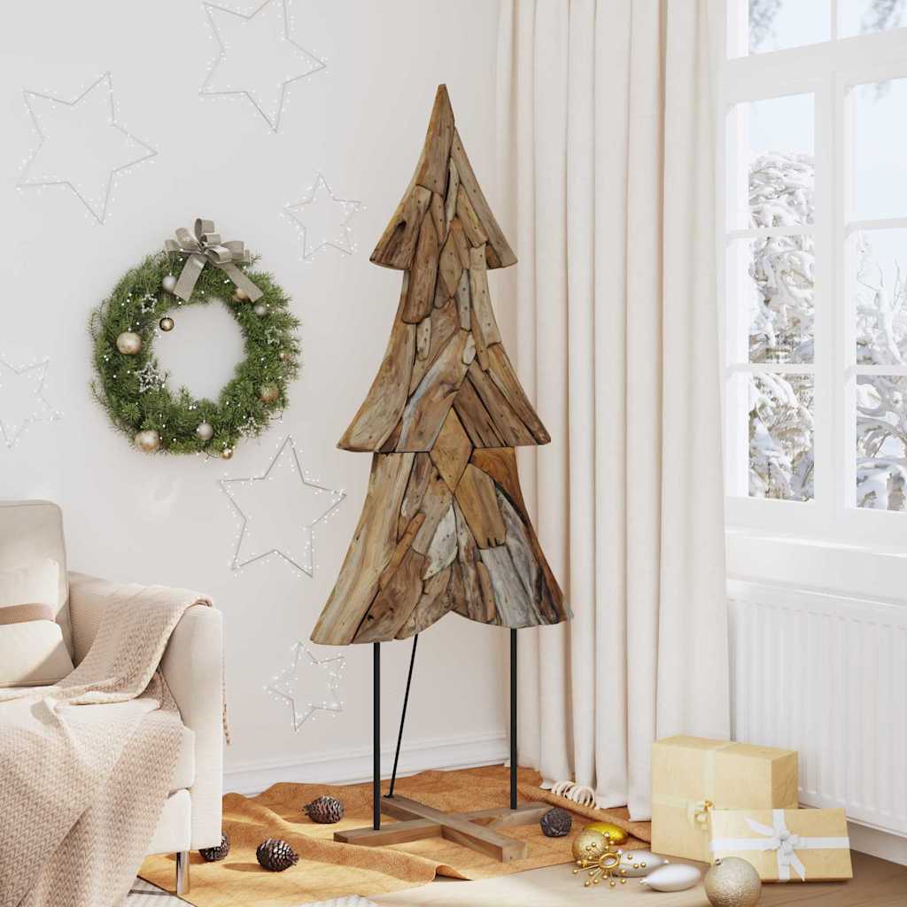 Vidaxx Weihnachtsbaum mit standardmäßigem braunem 181,5 cm massivem Teakholz