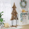 Vidaxx Weihnachtsbaum mit standardmäßigem braunem 181,5 cm massivem Teakholz