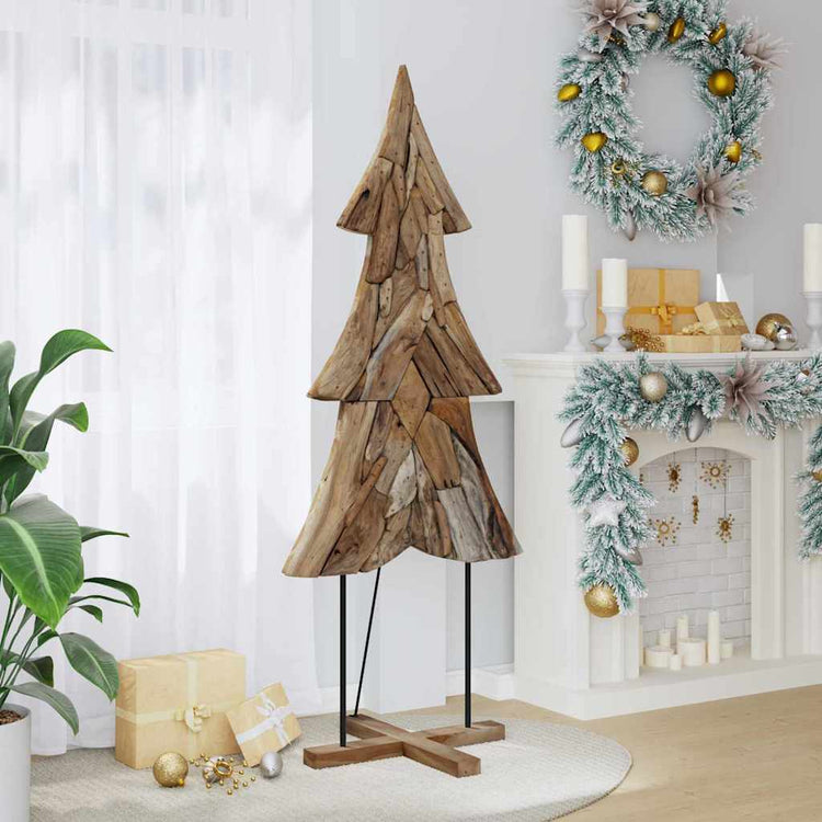 Vidaxx Weihnachtsbaum mit standardmäßigem braunem 181,5 cm massivem Teakholz