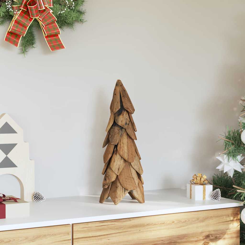 Vidaxx Weihnachtsbaum mit standardmäßigem braunem 51 cm massivem Teakholz