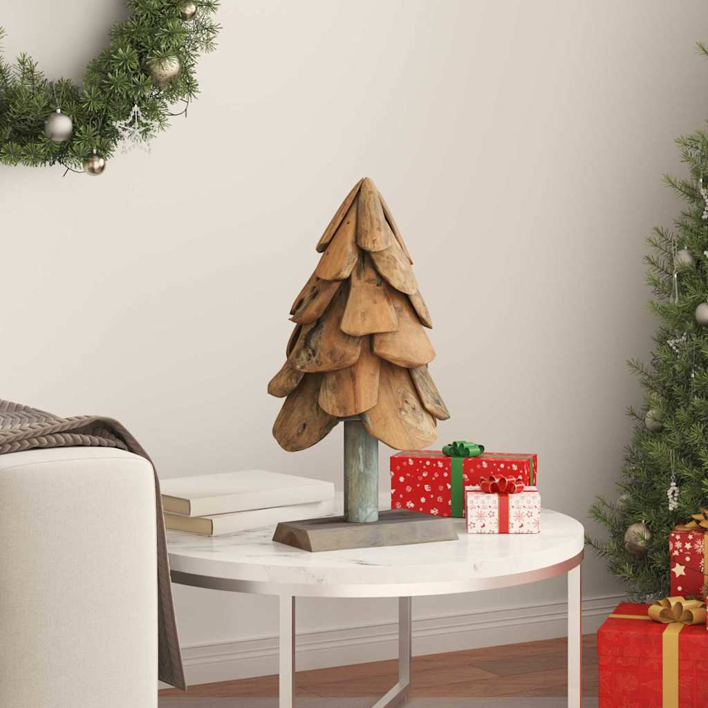 Vidaxx-Weihnachtsbaum mit standardmäßigem braunem 61 cm massivem Teakholz