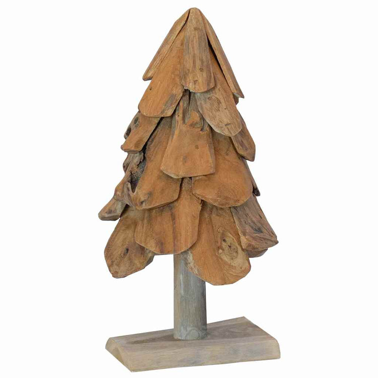 Vidaxx-Weihnachtsbaum mit standardmäßigem braunem 61 cm massivem Teakholz