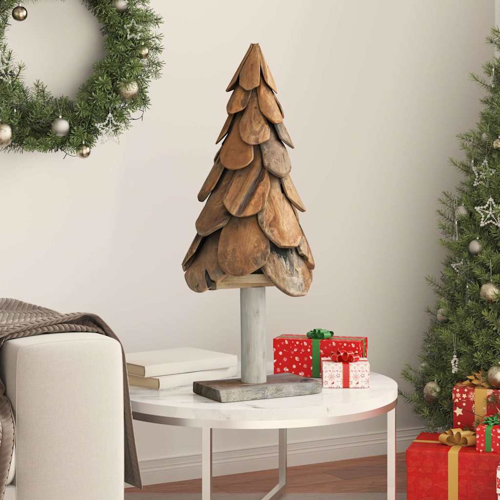 Vidaxx Weihnachtsbaum mit standardmäßigem braunem 91 cm massivem Teakholz