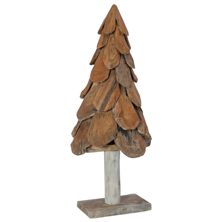Vidaxx Weihnachtsbaum mit standardmäßigem braunem 91 cm massivem Teakholz