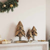 Vidaxx-Weihnachtsbaum mit standardmäßigem 3-teiligem braunem massivem Teakholz