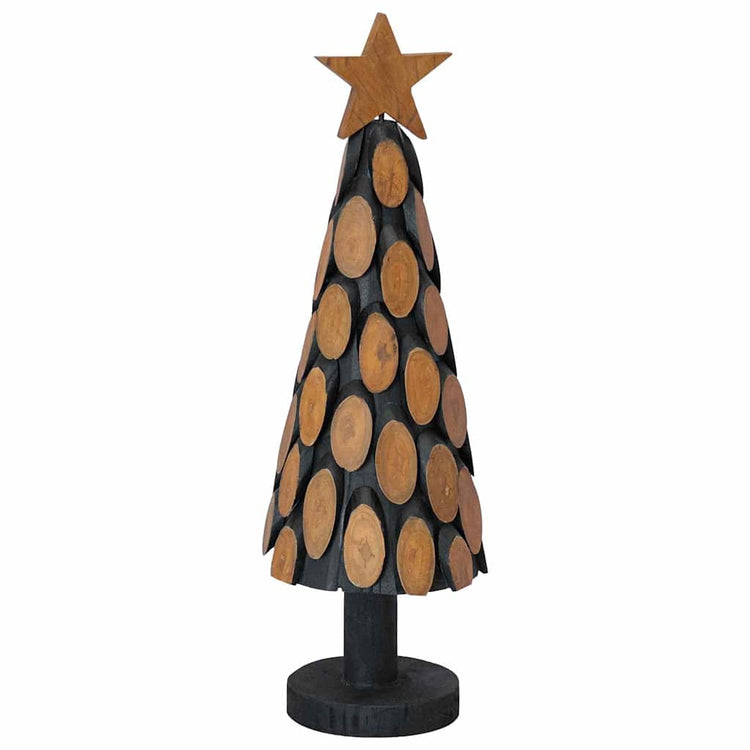 Vidaxx-Weihnachtsbaum mit standardmäßigem braunem 61 cm massivem Teakholz