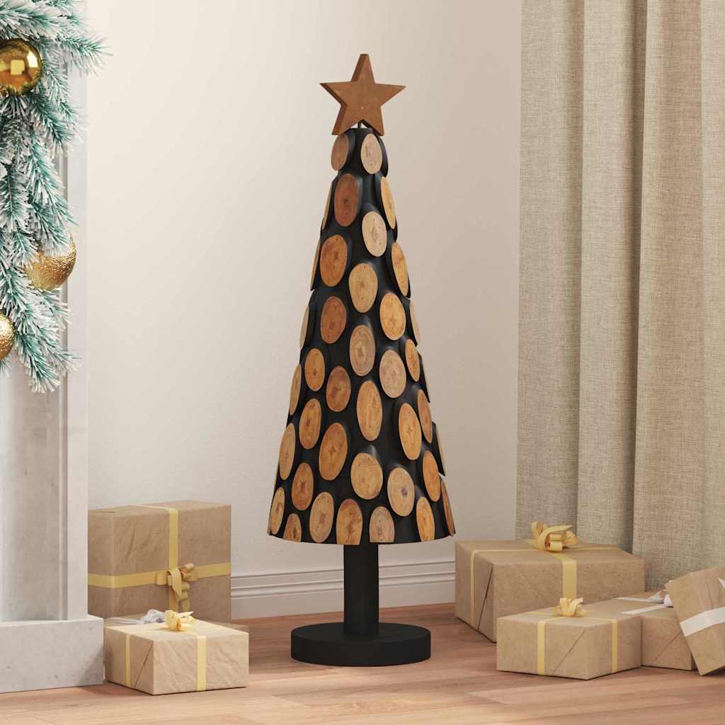 Vidaxx Weihnachtsbaum mit standardmäßigem braunem 90 cm massivem Teakholz