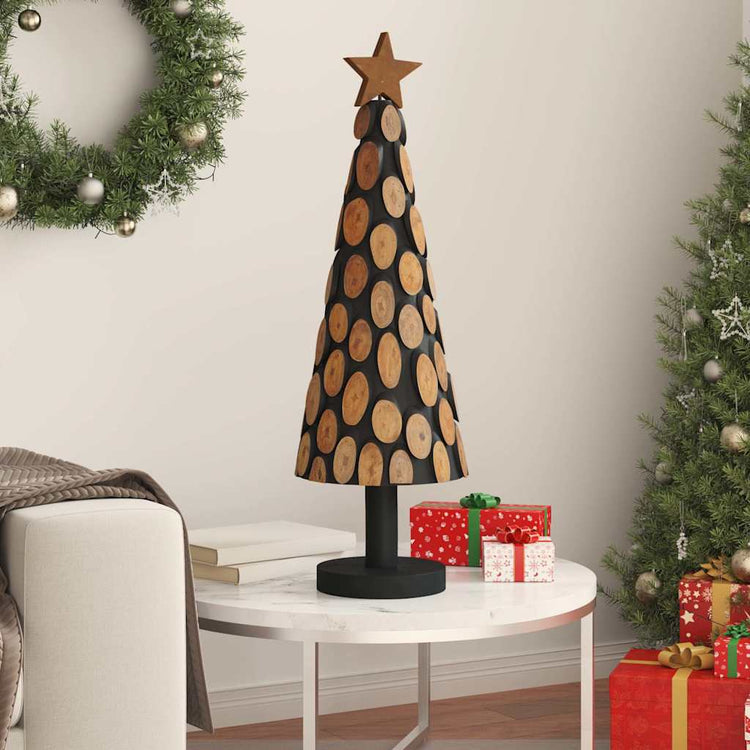 Vidaxx Weihnachtsbaum mit standardmäßigem braunem 90 cm massivem Teakholz
