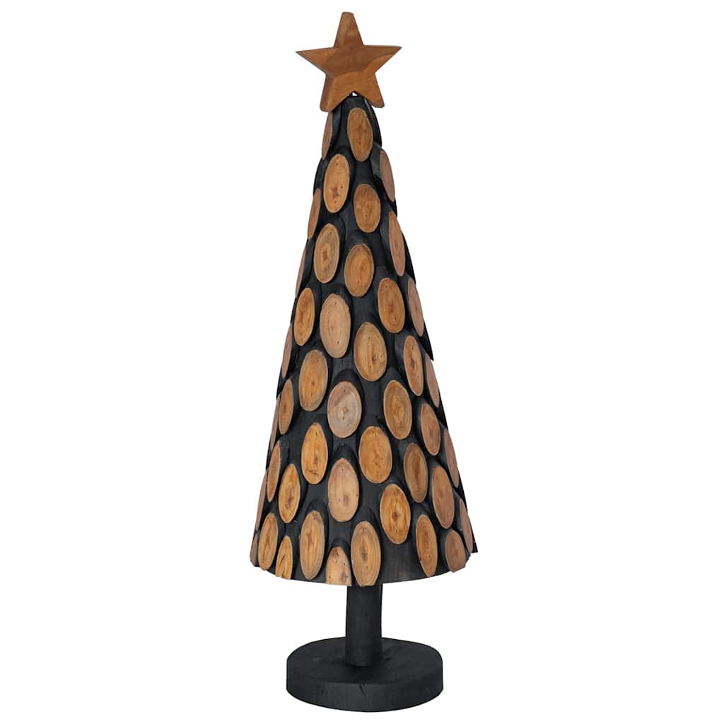 Vidaxx Weihnachtsbaum mit standardmäßigem braunem 90 cm massivem Teakholz