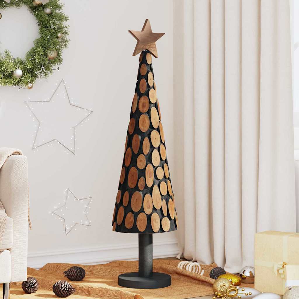 Vidaxx Weihnachtsbaum mit standardmäßigem braunem 120 cm massivem Teakholz