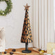 Vidaxx Weihnachtsbaum mit standardmäßigem braunem 120 cm massivem Teakholz