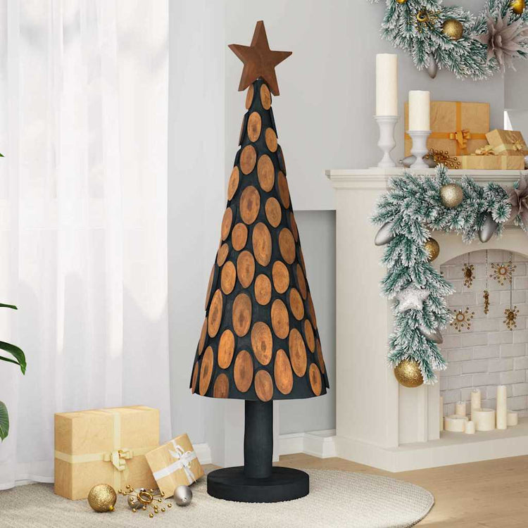 Vidaxx Weihnachtsbaum mit standardmäßigem braunem 149 cm massivem Teakholz