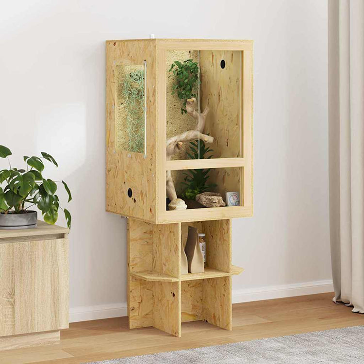 Vidaxl Terrarium braun 50 x 50 x 130 cm OSB