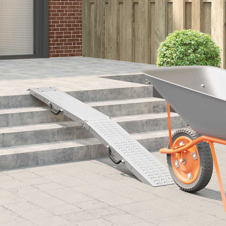 Vidaxl Laderampe 200 kg Silber 186 x 23 x 4,5 cm