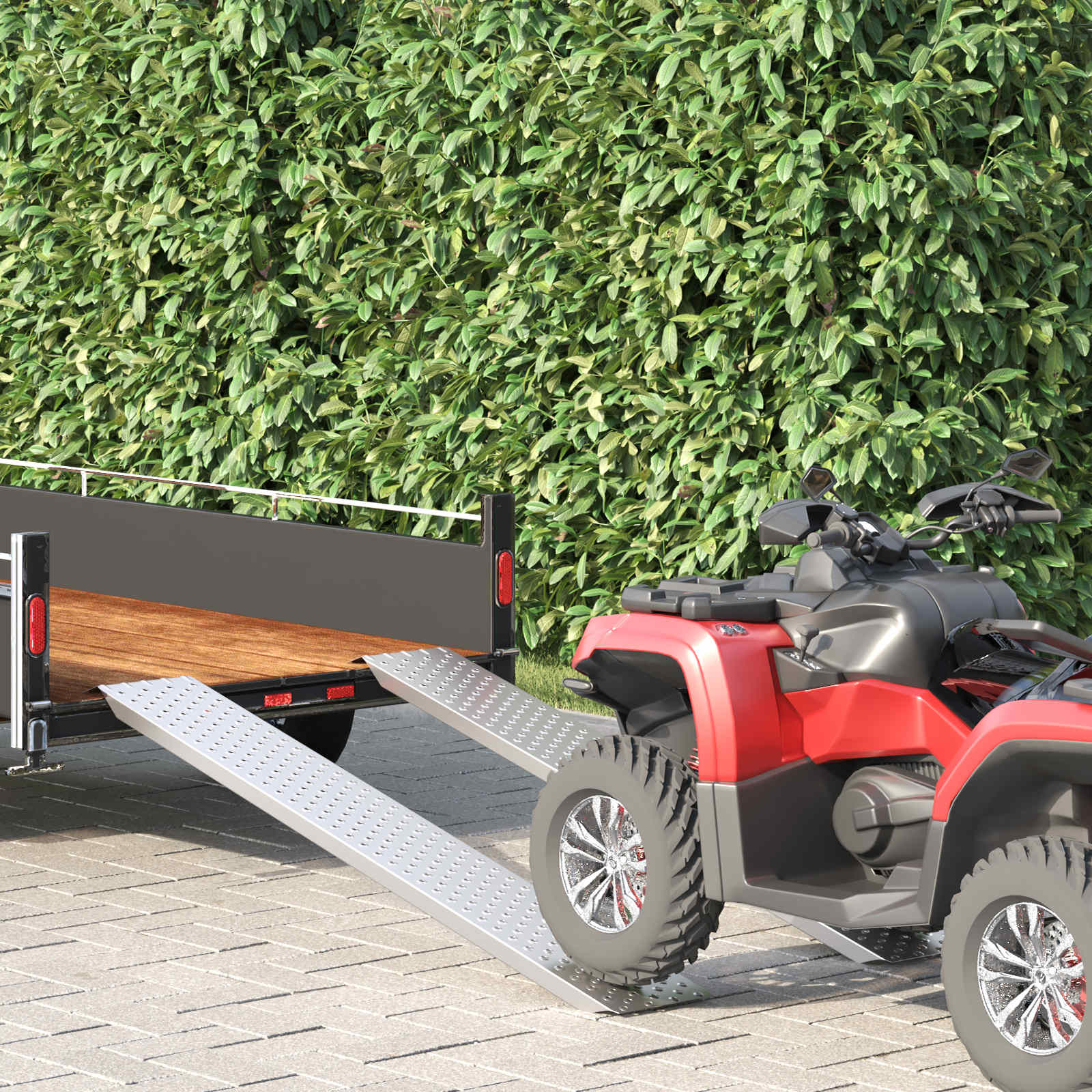 Vidaxl Laderampe 200 kg Silber 159 x 23 x 5 cm verzinkter Stahl