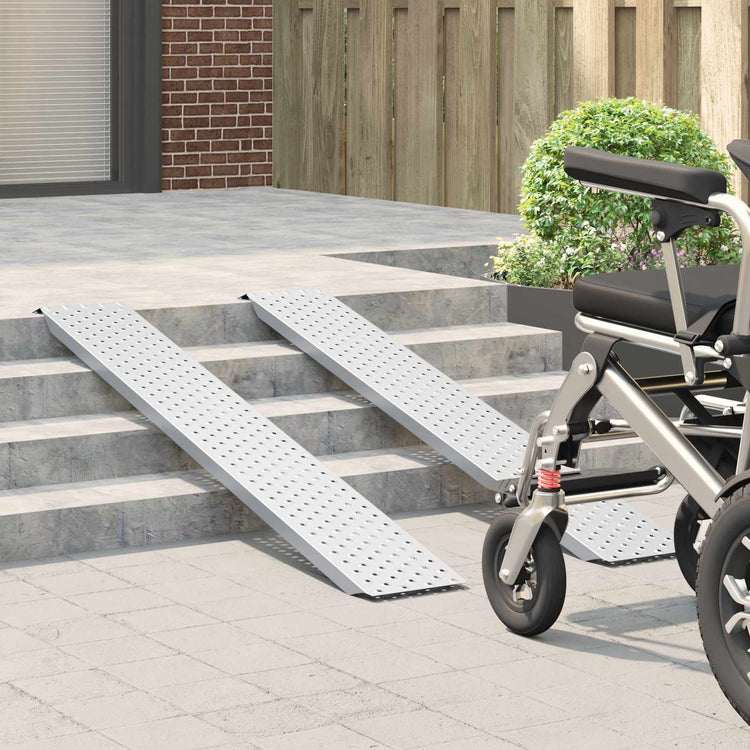Vidaxl Laderampe 200 kg Silber 159 x 23 x 5 cm verzinkter Stahl