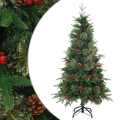 Vidaxx künstlicher klappbarer Weihnachtsbaum grün 120 cm PVC, PE und Stahl
