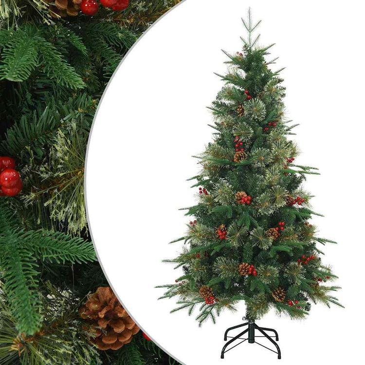 Vidaxx künstlicher klappbarer Weihnachtsbaum grün 120 cm PVC, PE und Stahl
