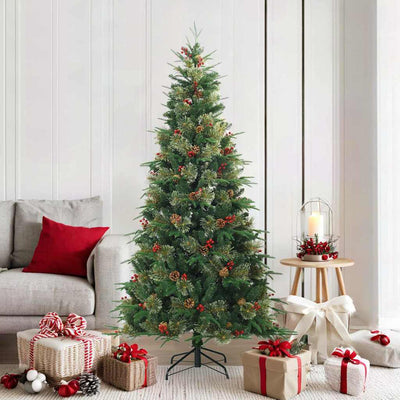 Vidaxx künstlicher klappbarer Weihnachtsbaum grün 180 cm PVC, PE und Stahl