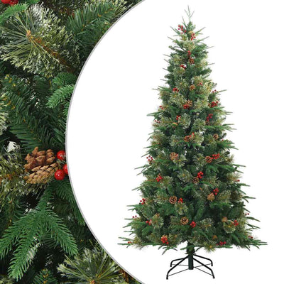 Vidaxx künstlicher klappbarer Weihnachtsbaum grün 180 cm PVC, PE und Stahl