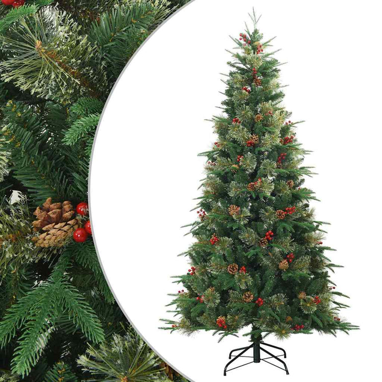 Vidaxx künstlicher klappbarer Weihnachtsbaum grün 180 cm PVC, PE und Stahl