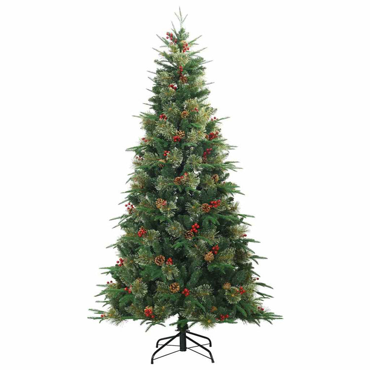 Vidaxx künstlicher klappbarer Weihnachtsbaum grün 180 cm PVC, PE und Stahl
