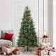 Vidaxx künstlicher klappbarer Weihnachtsbaum grün 210 cm PVC, PE und Stahl