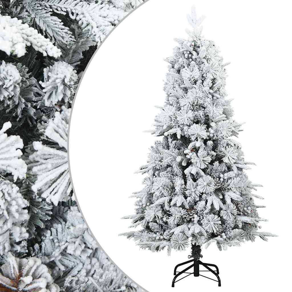 Vidaxl Künstlicher Weihnachtsbaum mit Federzweigen, schneebedeckt weiß 150 cm
