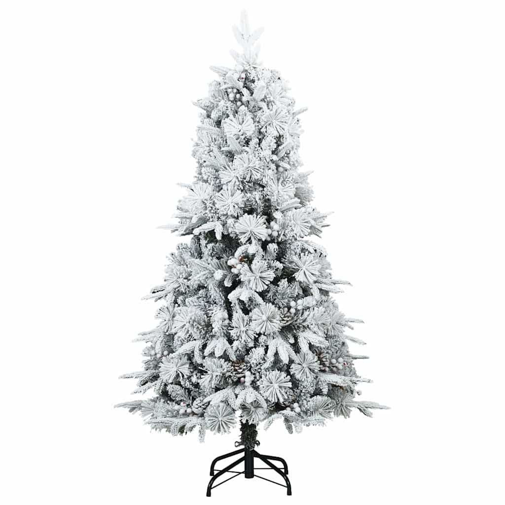 Vidaxl Künstlicher Weihnachtsbaum mit Federzweigen, schneebedeckt weiß 150 cm