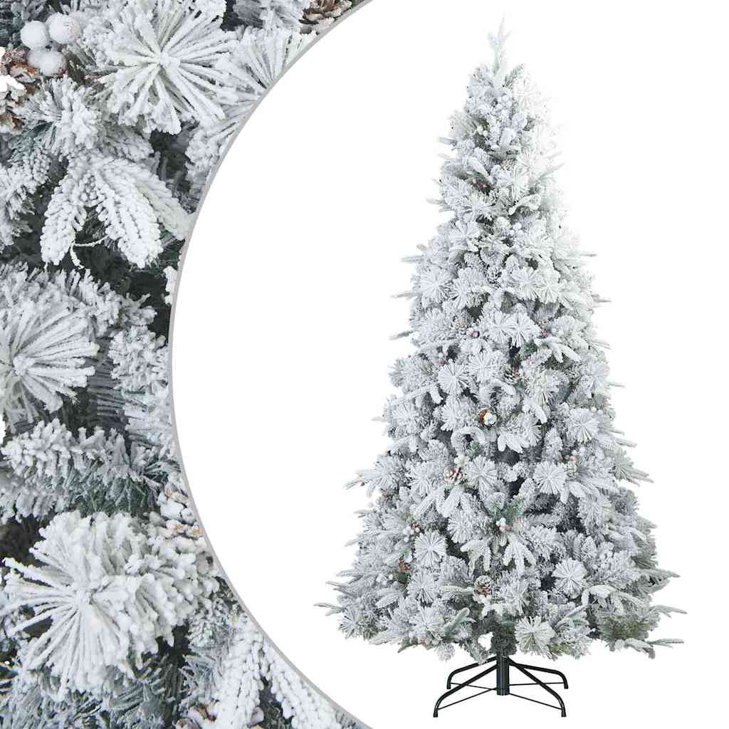 Vidaxl Künstlicher Weihnachtsbaum mit Federzweigen, schneebedeckt weiß 180 cm