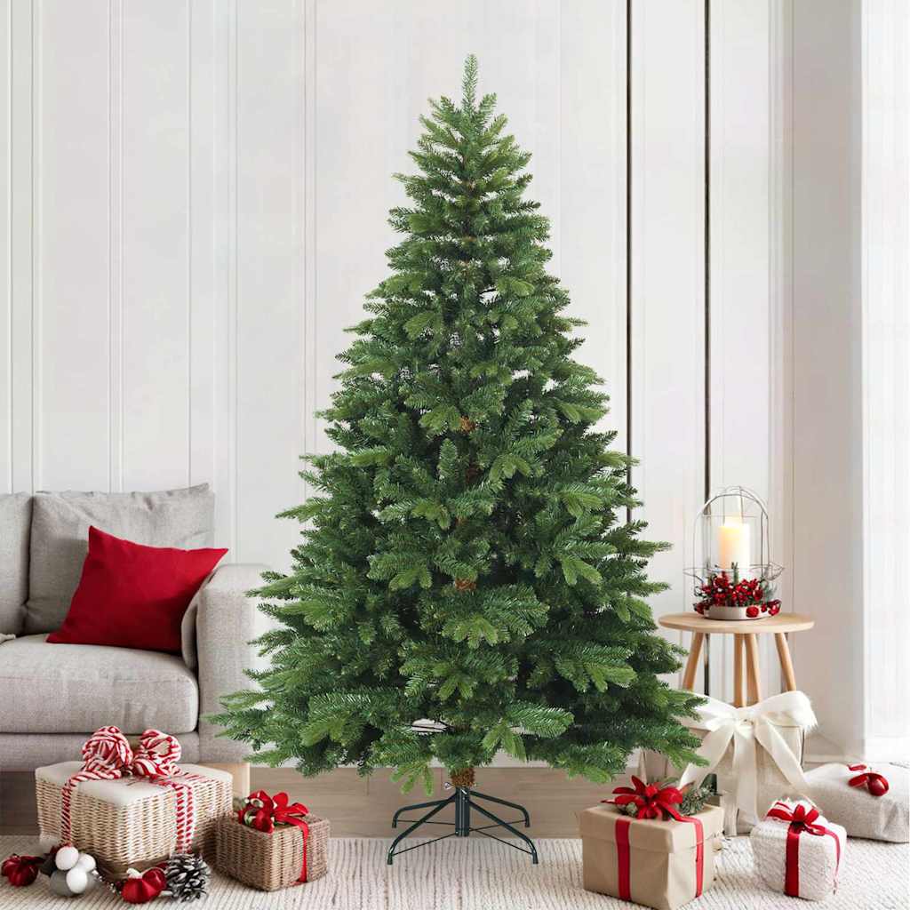 Vidaxx künstlicher klappbarer Weihnachtsbaum grün 210 cm PVC, PE und Stahl