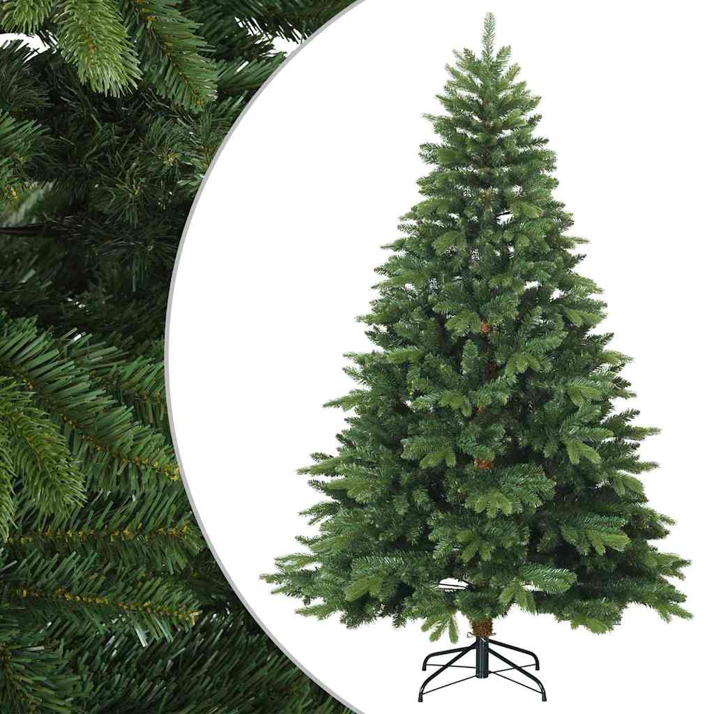 Vidaxx künstlicher klappbarer Weihnachtsbaum grün 210 cm PVC, PE und Stahl