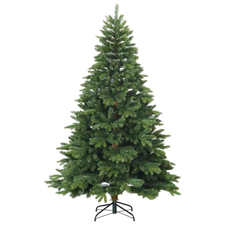 Vidaxx künstlicher klappbarer Weihnachtsbaum grün 210 cm PVC, PE und Stahl