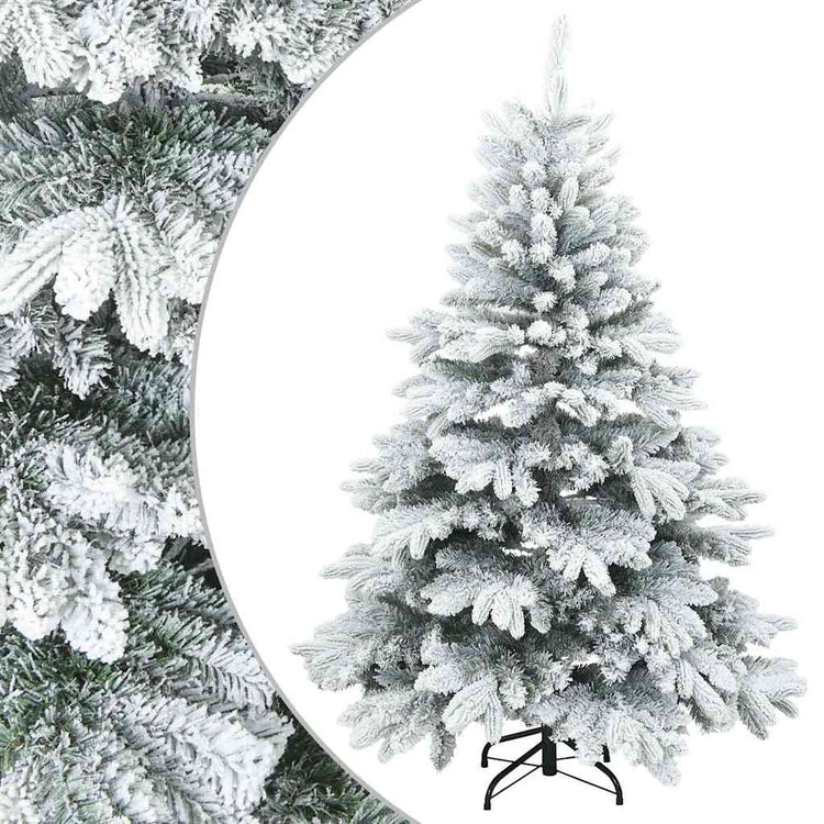 Vidaxx künstlicher Weihnachtsbaum mit Federzweigen, schneebedeckt weiß 120 cm