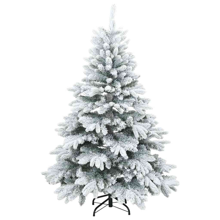 Vidaxl Künstlicher Weihnachtsbaum mit Federzweigen, schneebedeckt weiß 150 cm