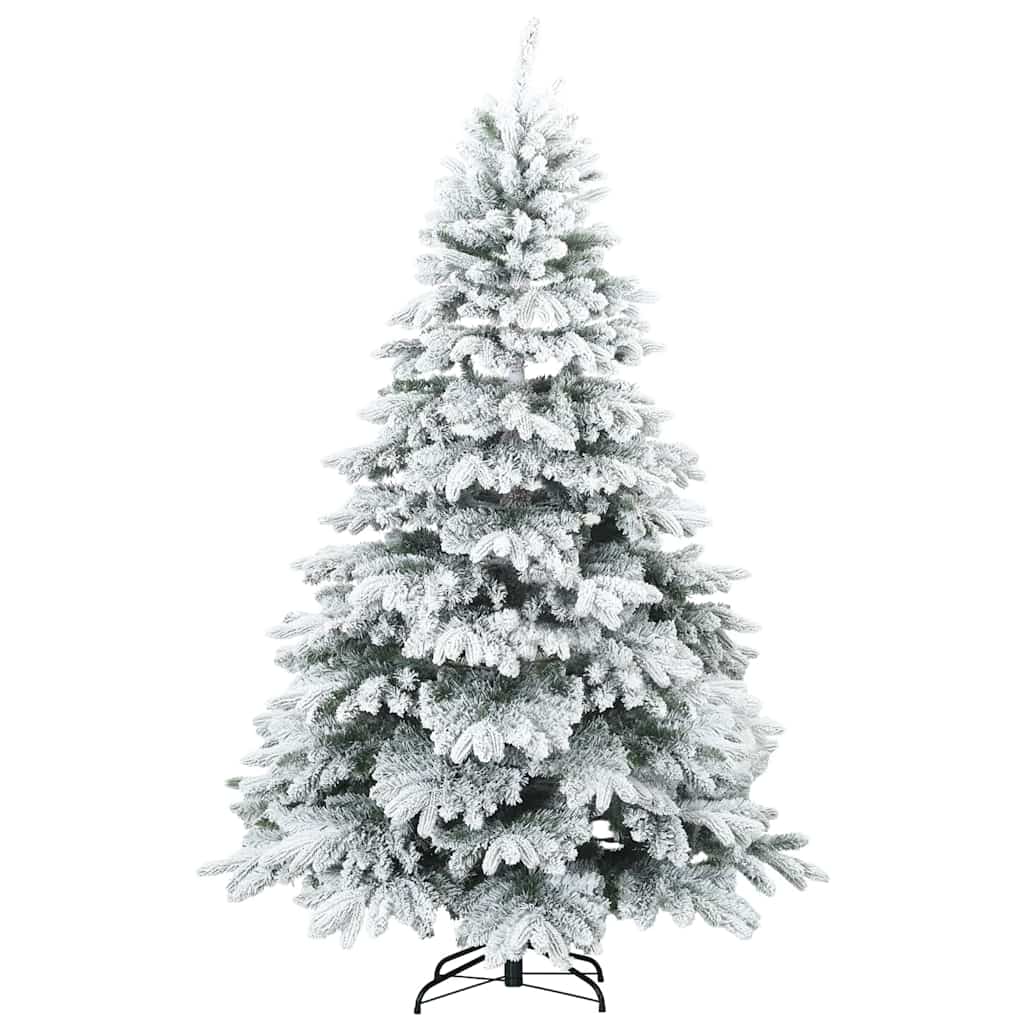 Vidaxl Künstlicher Weihnachtsbaum mit Federzweigen, schneebedeckt weiß 180 cm