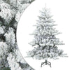 Vidaxl Künstlicher Weihnachtsbaum mit Federzweigen, schneebedeckt weiß 150 cm