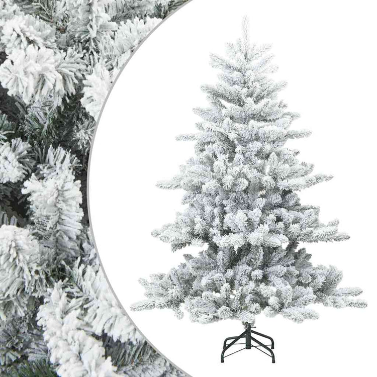 Vidaxl Künstlicher Weihnachtsbaum mit Federzweigen, schneebedeckt weiß 150 cm