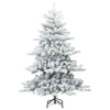 Vidaxl Künstlicher Weihnachtsbaum mit Federzweigen, schneebedeckt weiß 150 cm